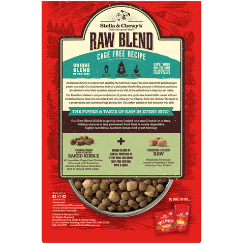 Stella & Chewy's Cage-Free Recipe Raw Blend Baked Dog Kibble