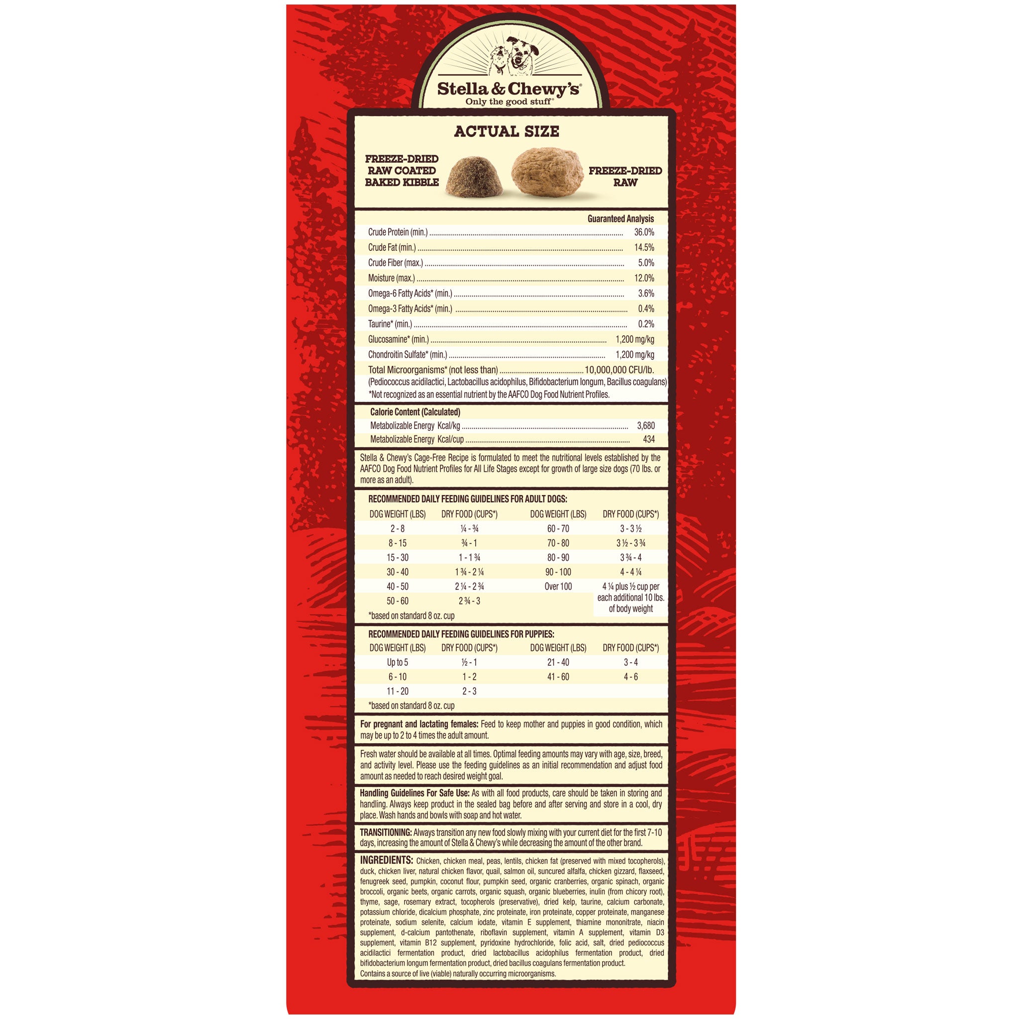 Stella Chewy s Cage Free Recipe Raw Blend Baked Dog Kibble HEALTHY SPOT