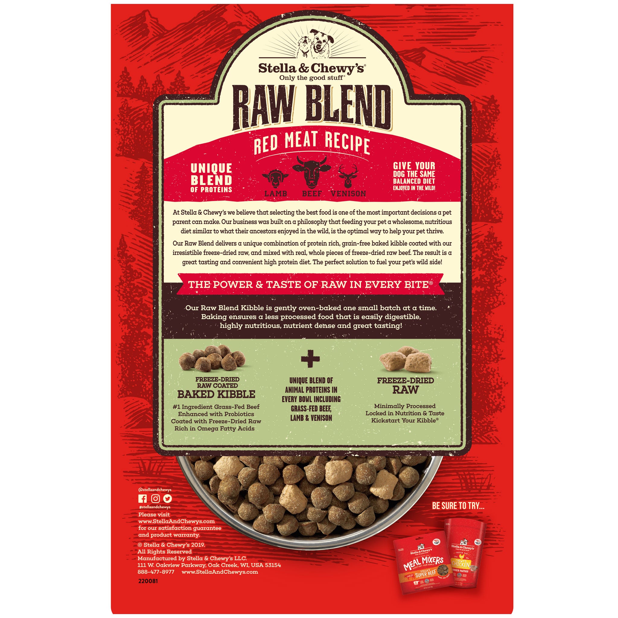 Stella Chewy s Red Meat Raw Blend Kibble HEALTHY SPOT