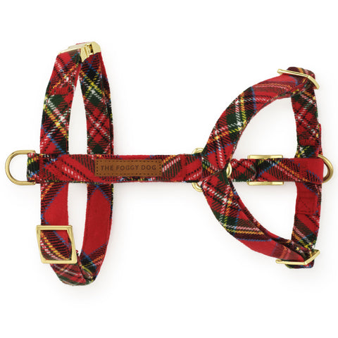 The Foggy Dog Harness - Tartain Plaid Flannel | Front Image
