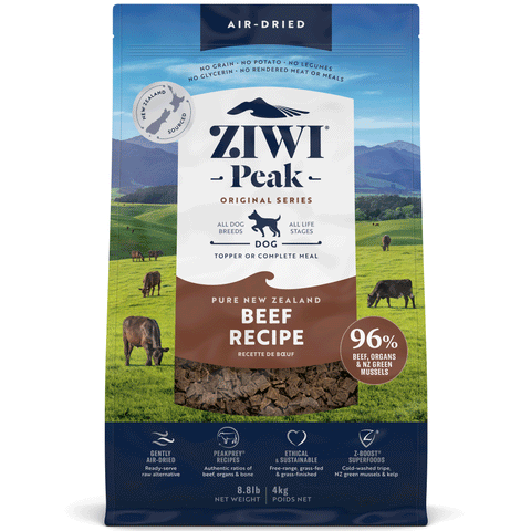 Ziwi Air-Dried Beef Dog Food | Front Image of Beef Recipe 8.8lb