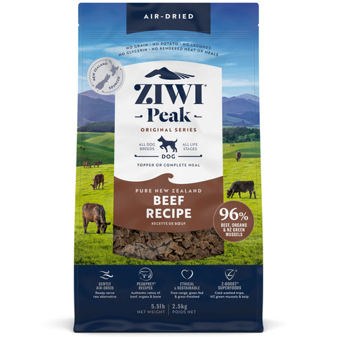 Ziwi Air-Dried Beef Dog Food | Front Image of Beef Recipe 5.5lb