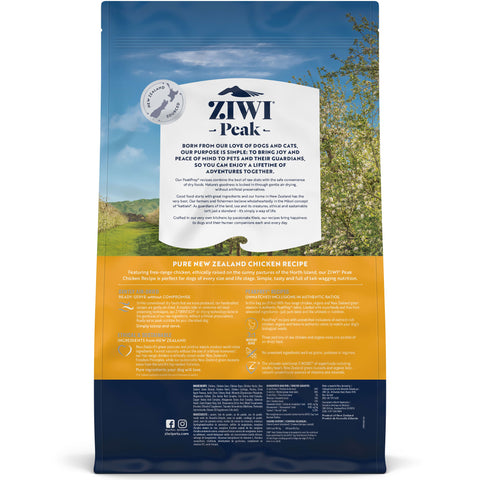 Ziwi Air-Dried Chicken Dog Food | Back Image of Chicken Recipe 8.8lb