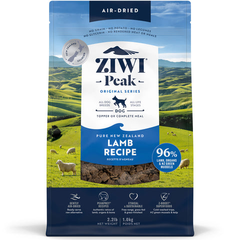 Ziwi Air-Dride Lamb Dog Food | Front Image of 2.2lb Lamb Dog Food