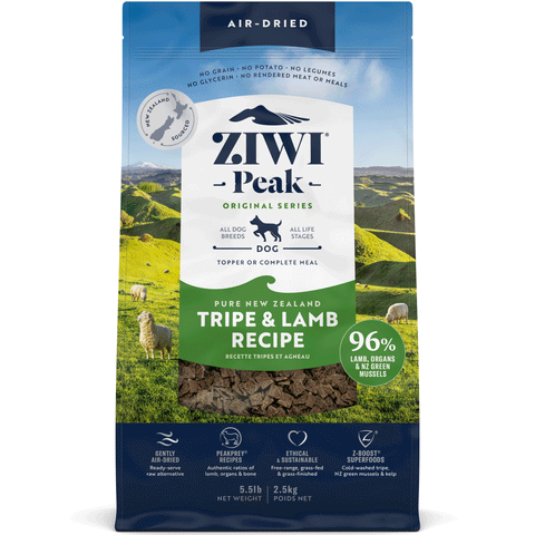 Ziwi Air-Dried Tripe & Lamb Dog Food | Front Image of Tripe & Lamb Recipe 5.5lb