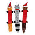 Zippy Paws Skinny Peltz Dog Toy - 3 Pack | Back Image of Fox, Raccoon and Squirrel Toys