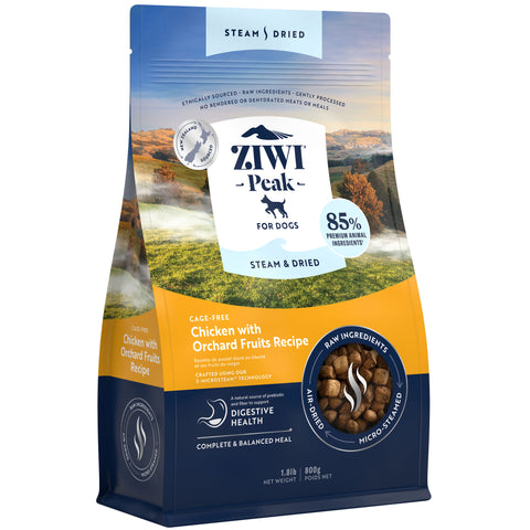 Ziwi Peak Steam & Dried Chicken Dog Food | Side Image 1.8lbs
