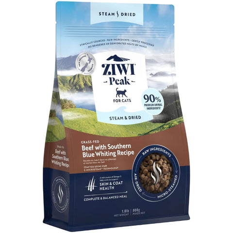 Ziwi Peak Steam & Dried Beef Cat Food - 1.8 lb | Front Image