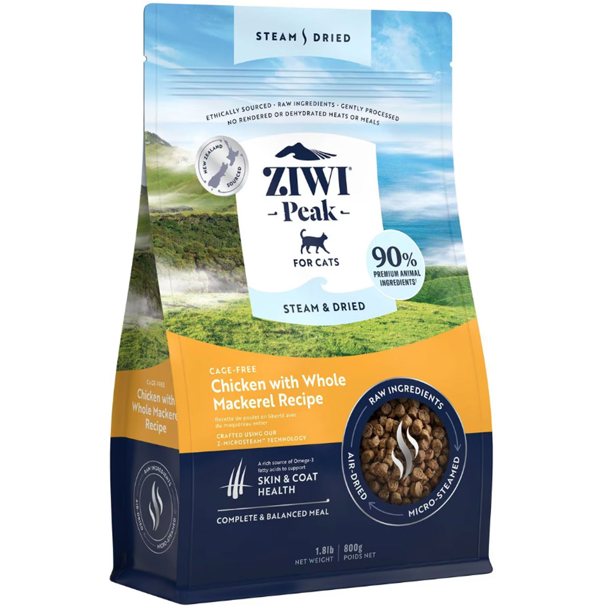 Ziwi Peak Steam Dried Chicken Cat Food 1.8 lb HEALTHY SPOT