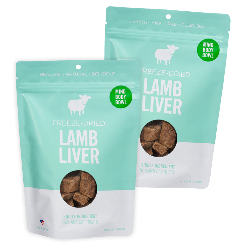 MIND BODY BOWL Freeze-Dried Lamb Liver Treats 2-Pack