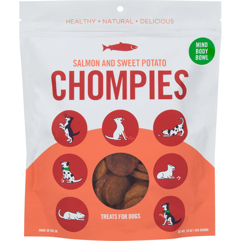 MIND BODY BOWL Salmon & Sweet Potato Chompies Dog Treats - 16oz