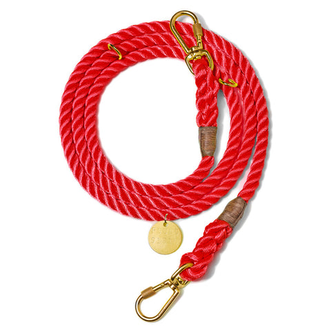 Found My Animal Red Adjustable Rope 7 FT Lead