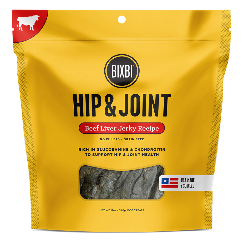 Bixbi Hip & Joint Jerky Beef Liver Dog Treats