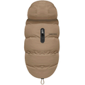 Canada Pooch Taupe Waterproof Puffer, Front Image of Taupe Waterproof Rain jacket
