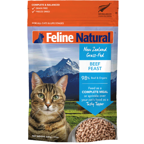 Feline Natural Freeze-Dried Beef Cat Food - 11 oz