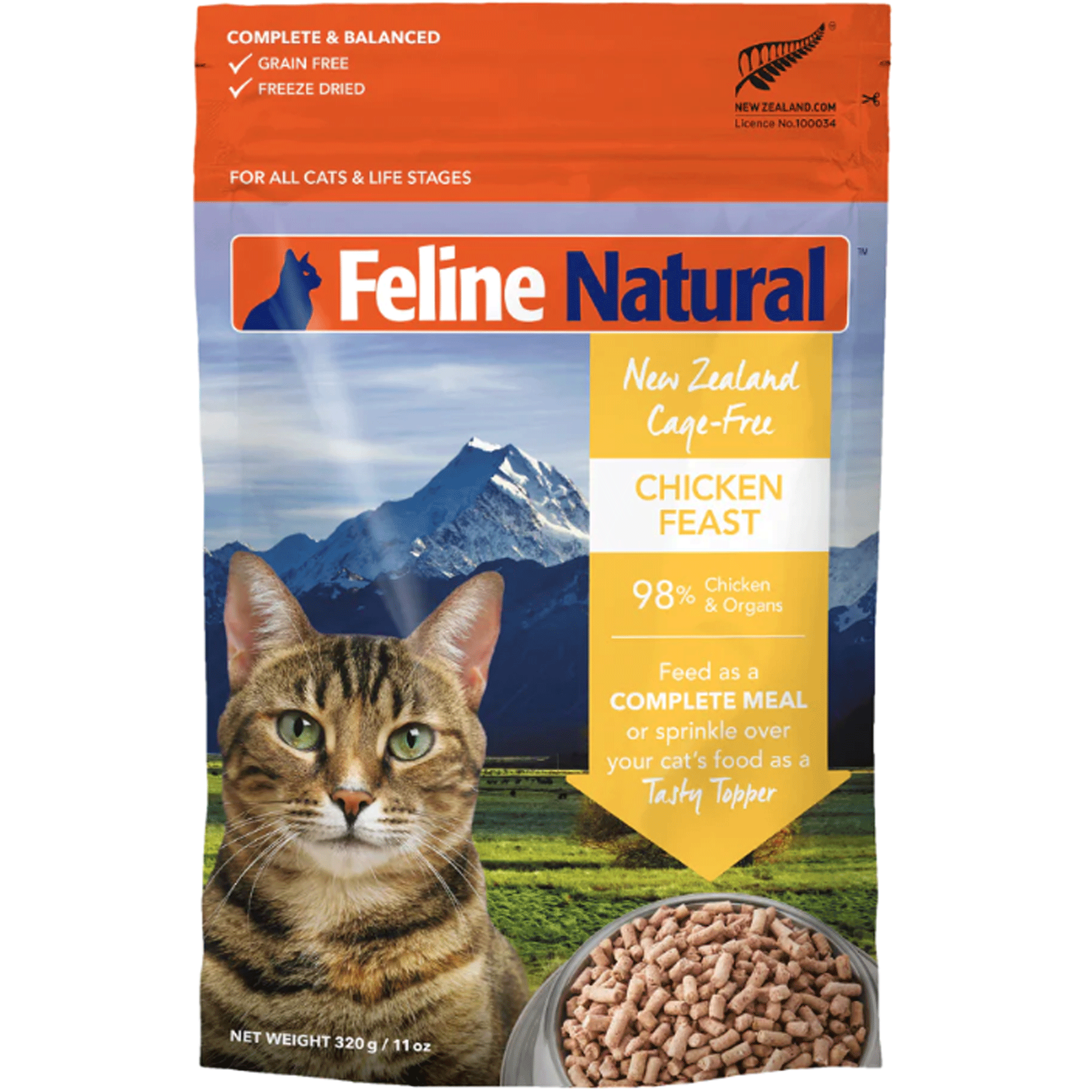 Feline Natural Freeze Dried Chicken Cat Food 11 oz HEALTHY SPOT