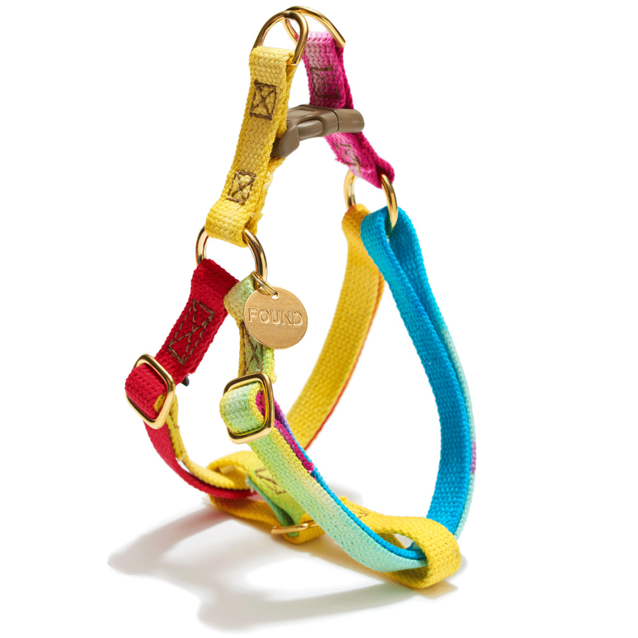 Found My Animal Rainbow Hand Dyed Dog Harness HEALTHY SPOT