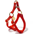 Found My Animal Red Hand Dyed Dog Harness, Front Image of Red Dog Harness