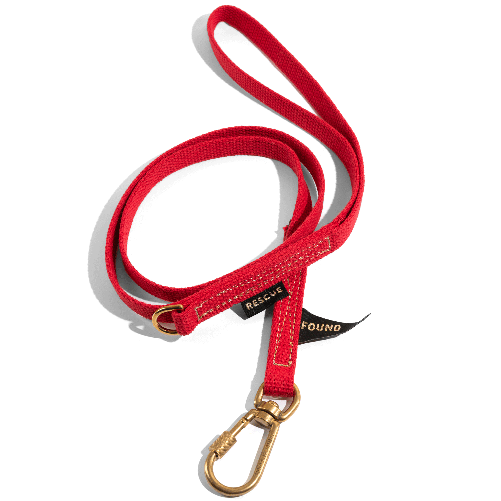 Found My Animal Red Hand Dyed Flat Leash HEALTHY SPOT