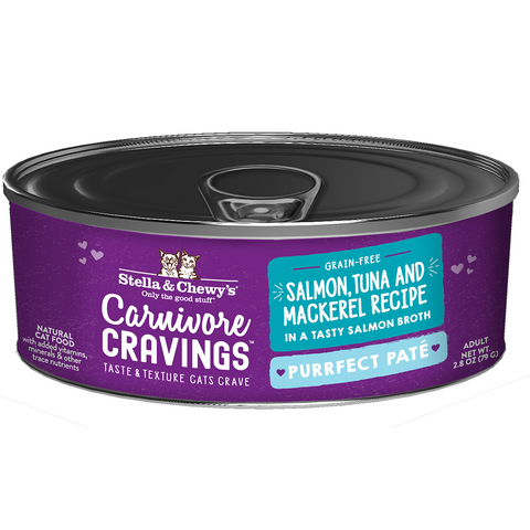 Stella & Chewy's Carnivore Cravings Purrfect Pate Salmon, Tuna, and Mackerel Cat Food