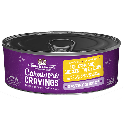 Stella & Chewy's Carnivore Cravings Savory Shreds Chicken and Chicken Liver Cat Food