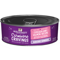 Stella & Chewy's Carnivore Cravings Savory Shreds Chicken & Salmon Cat Food
