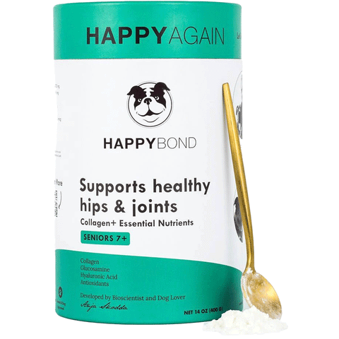 Happy Again Hip & Joint Dog Supplement 14 oz | Front Image of Happy Again Hip & Joint Supplement