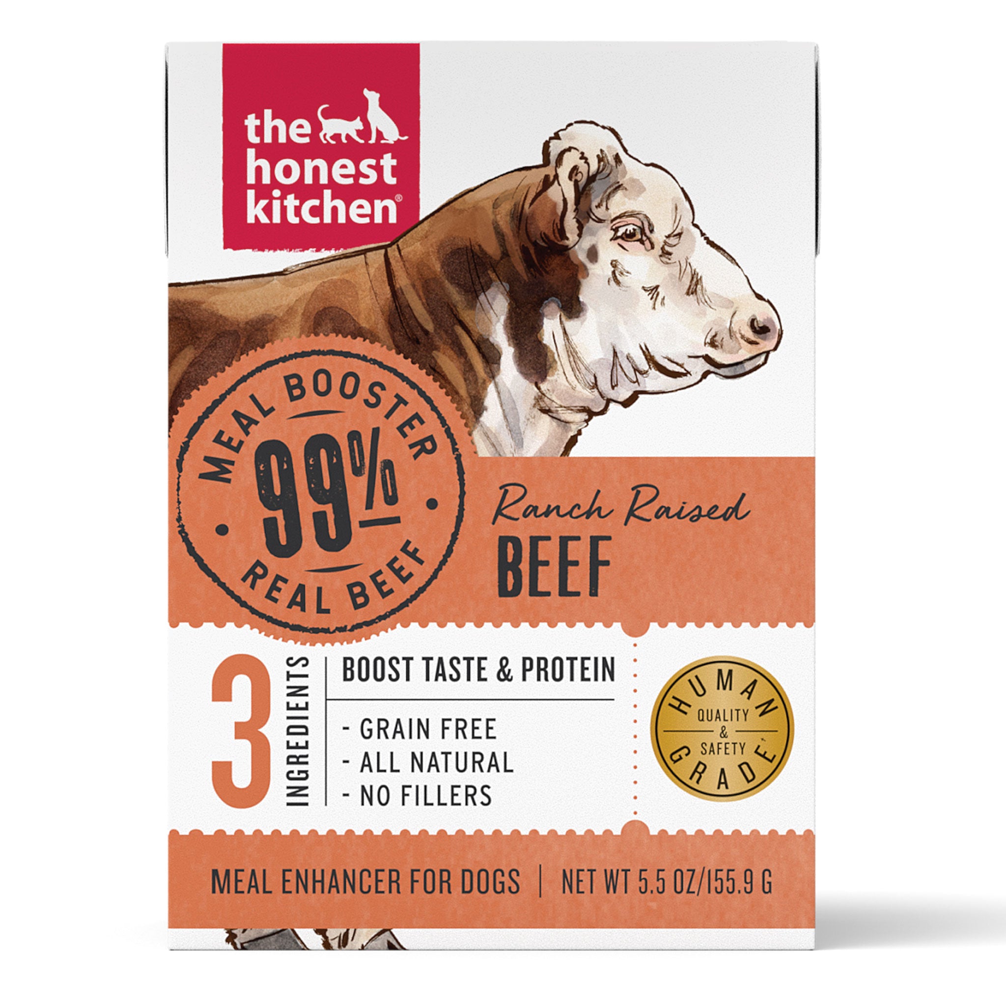 Honest Kitchen 99 Meat Booster Beef Dog Toppers HEALTHY SPOT