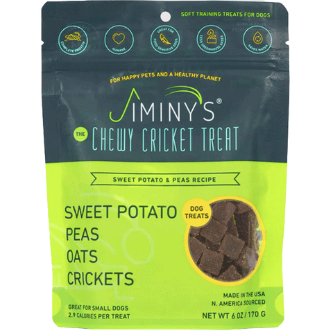 Jiminy's Chewy Cricket & Sweet Potato Dog Treats - 5 oz