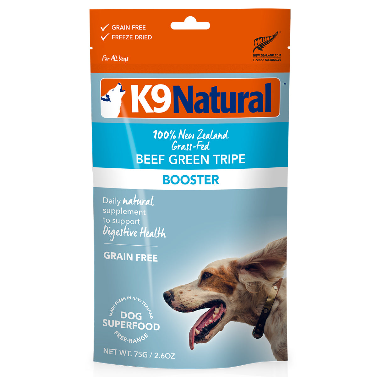 K9 Natural Freeze-Dried Beef Tripe Booster Dog Food Topper - 2.6