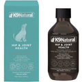 K9 Natural Hip & Joint Health Oil for Dogs 5.9oz. Front image showing both the bottle of flaxseed oil and blue packaging.