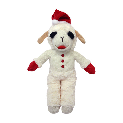 Multipet | Standing Holiday Santa Lamb Chop Dog Toy - 8 inch | Main Image