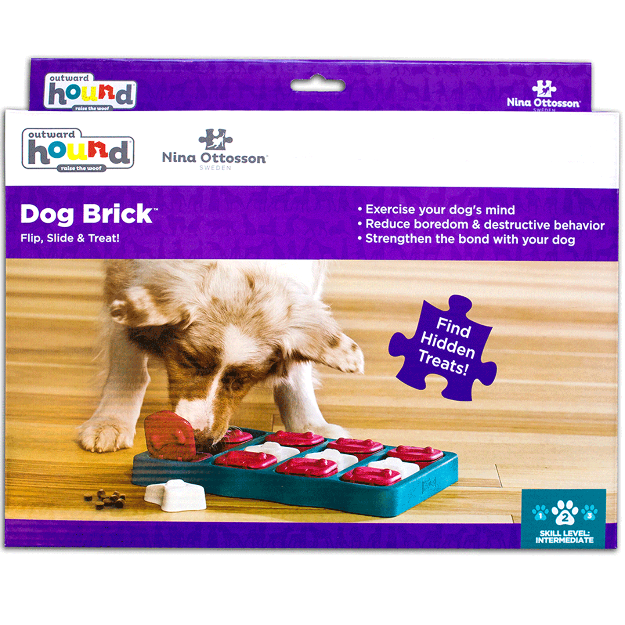 Outward Hound Nina Ottosson Brick Puzzle Dog Toy