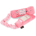 P.L.A.Y. Pink Corded Phone Dog Toy | Front Image of Pink Plush Phone Dog Toy