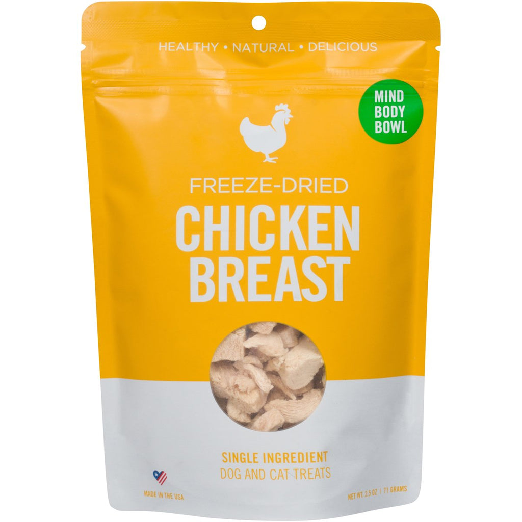 MIND BODY BOWL Chicken Breast Freeze-Dried Treats For Dogs and Cats - 2.5oz