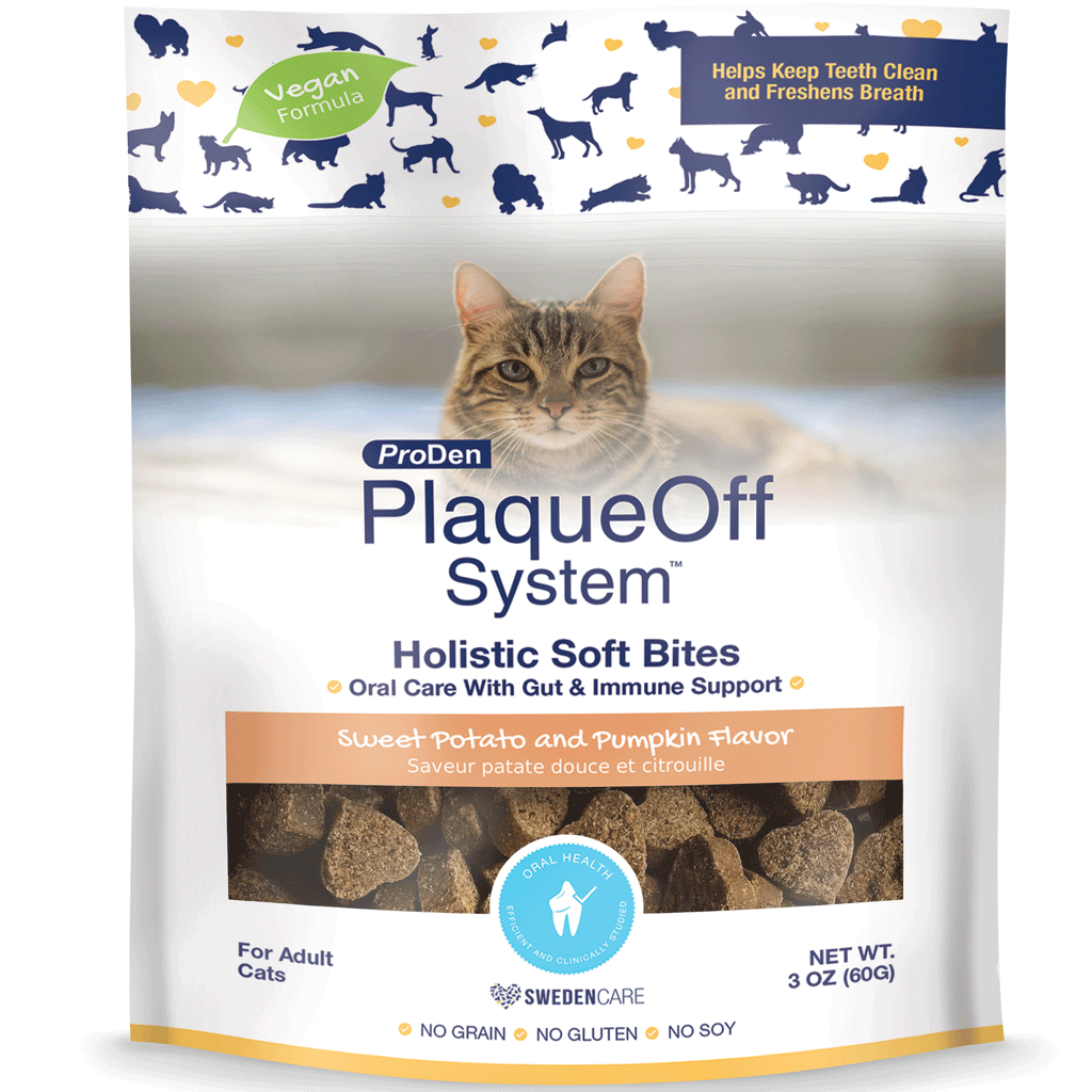ProDen PlaqueOff System Holistic Soft Bites for Oral Care, Gut & Immune Support for Cats - 3 oz