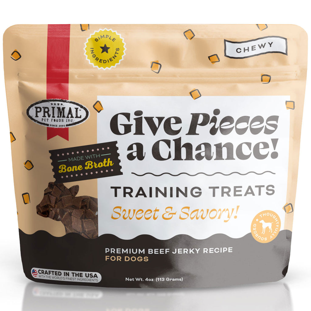 Primal Give Pieces A Chance Beef Dog Treats - 4 oz