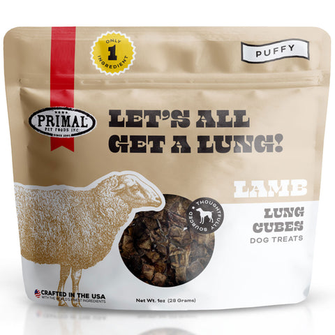 Primal Let's All Get A Lung Lamb Dog Treats - 1 oz