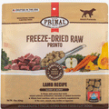 Primal Freeze-Dried Lamb Pronto Dog Food, Front Image of Tan Packaging of Freeze-Dried Raw Pronto Lamb Recipe