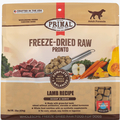 Primal Freeze-Dried Lamb Pronto Dog Food - 16 oz