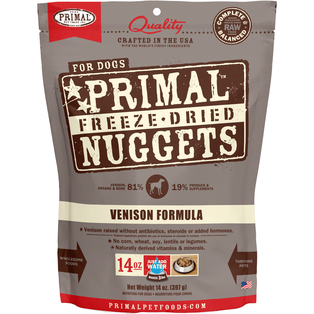 Primal Freeze-Dried Nuggets Venison Dog Food