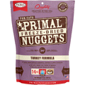 Primal Freeze-Dried Turkey Formula Cat Food 14oz, Front Image of Primal Freeze-Dried Nuggets for Cats