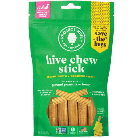 Project Hive Peanut Butter & Honey Dog Chew Stick - Large