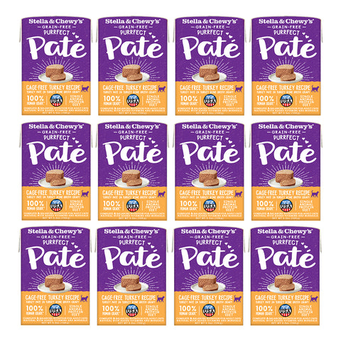 Stella & Chewy's Purrfect Pate Cage-Free Turkey Recipe Cat Food 12-Pack