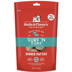 Stella & Chewy's Surf 'N Turf Freeze-Dried Dinner Patties Dog Food - 14oz