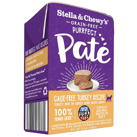 Stella & Chewy's Purrfect Pate Cage-Free Turkey Recipe Wet Cat Food - 5.5oz