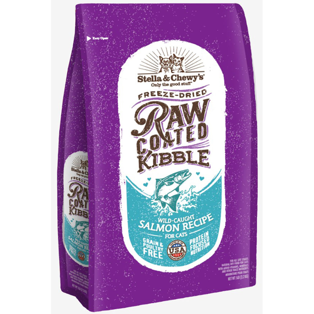 Stella & Chewy's Raw Coated Wild-Caught Salmon Recipe Kibble Cat Food  - 5lbs