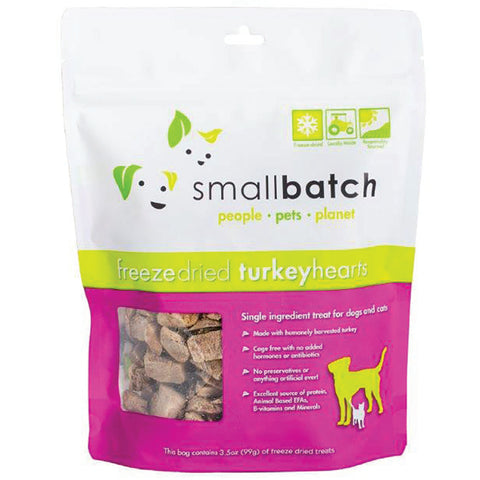 SmallBatch Freeze-Dried Turkey Heart Dog & Cat Treats - 3.5oz