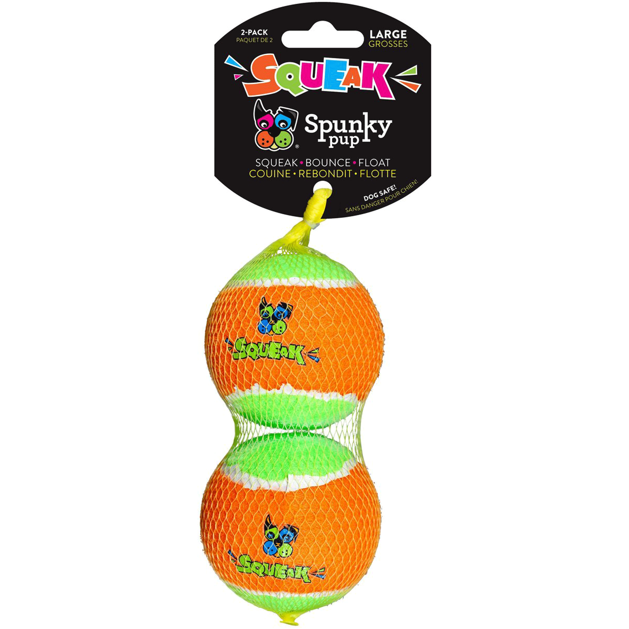 Spunky Pup 2 Pack Large Tennis Balls HEALTHY SPOT