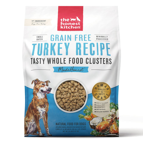 The Honest Kitchen Grain-Free Turkey Whole Food Clusters Dog Food | Front Image of Turkey Clusters